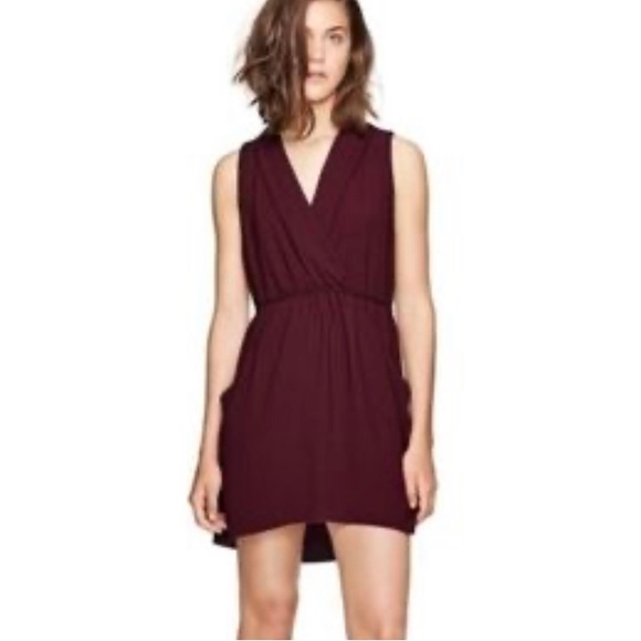 Wilfred Silk “Sabine” Dress in Burgundy - Small